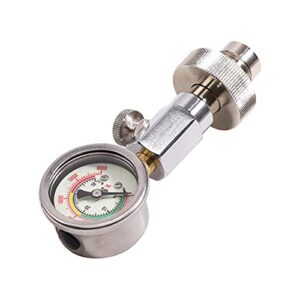 Yuikome Diving Air Pressure Test Checker DIN 232/300 Bar with 400 Bar / 6000 Psi Pressure Gauge