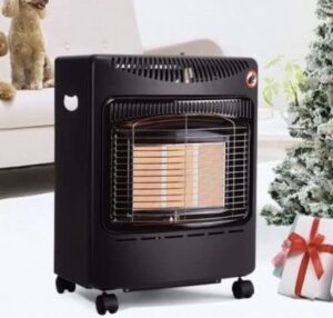 4.2kw Calor Gas Portable Cabinet Heater Fire Butane With Regulator & Hose - Black