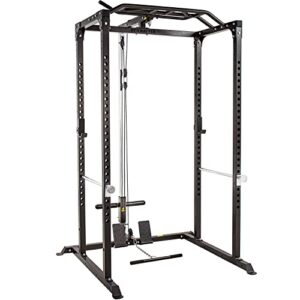 GYM MASTER GM1 Power Rack Squat Cage for Home Weight Lifting Training with Optional Pulley System
