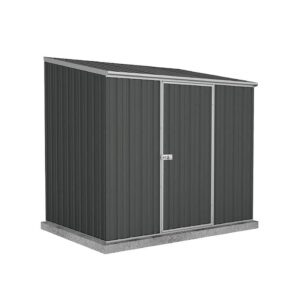 Absco Space Saver 7'5 x 5' Dark Grey Pent Roof Outdoor Metal Garden Storage Shed