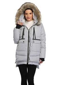 Women's Hooded Puffer Jacket Winter Warm Thickened Down Jacket Windproof Coat for Wome