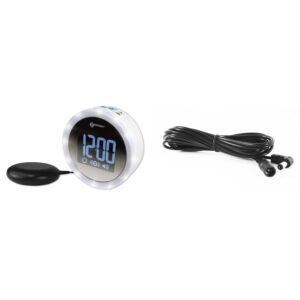 Geemarc 95dB Loud Alarm Clock with Bright Flashing Lights