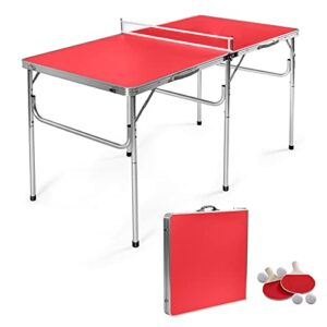 GYMAX 5FT Table Tennis Table