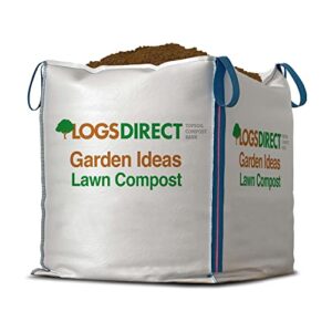 Warma 1 x Bulk Dumpy Bag Lawn Compost Peat Free - 100% Recycled Green Peat Free & Improves Soil Condition - Top Dressing Ground Maintenance Natural Fertiliser Weed Suppressant Garden Turf Preparatio