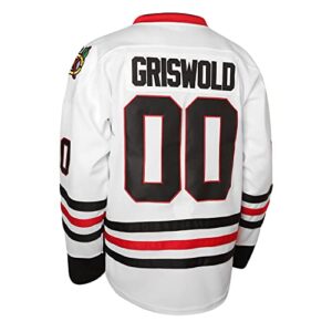 Clark Griswold #00 X-Mas Christrmas Vacation Movie Hockey Jersey White Stitched S-XXXL