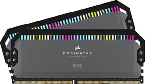 Corsair DOMINATOR PLATINUM RGB DDR5 32GB (2x16GB) 6000MHz C36 AMD Optimised Desktop Memory (12 Ultra-Bright CAPELLIX RGB LEDs