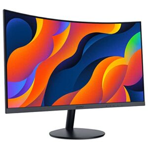 KOORUI 24-Inch Curved Computer Monitor- Full HD 1080P 75Hz Gaming Monitor 1800R LED Monitor HDMI VGA