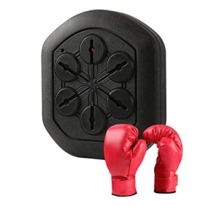 JABALUX Musical Boxing Machine for Wall Pad - Electronic Pugilism Gym Equipment with Lights and GlovesBoy Gifts Rechargeable Bluetooth Connected