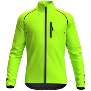 Lo.gas Men's Cycling Jacket Winter Cycling Clothing Men's Cycling Jacket Thermal Cycling Jacket Windproof Breathable Running Jacket Fleece Cycling Jackets for Me