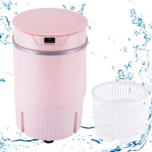 BAOSHISHAN Mini Portable Washing Machine With Blue Ray sterilize and Timing Function Camping Washer 4.5kg Capacity Laundry Washer with Drain Basket for Underwear Socks Towel 220V