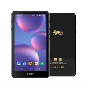 HiBy R5 Gen 2 Hi Res Audio Player Android Mp3 Mp4 Player with Class A Headphone Amplifier High Impedance Low Heat Generation Black