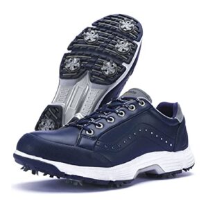 Men's Golf Shoes Non Slip Waterproof Golf Footwears Golfers Sneakers Quick Lacing Outdoor Spikes Golf Training Shoe