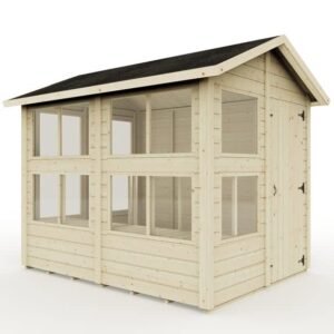 Everest Potting Shed with Apex Roof and Single Door - 8ft x 6ft | Untreated