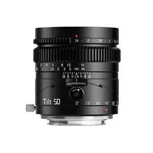 TTArtisan 50mm F1.4 Tilt Camera Lens Full Frame Large Aperture Manual Lens Miniature Landscape Lilliput Shooting for Sony E Mou