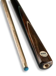 Ultimate Pool "Grand Slam Pool Cue - Natural Rosewood with Light Blue and White Veneers.