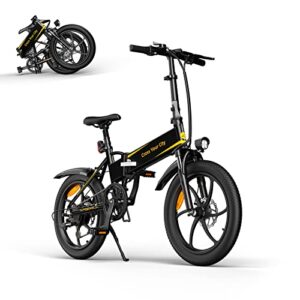 ADO A20+ Folding Electric Bikes for adults 20 Inch Citybike with Shimano 7 Speed for Outdoor Commuter with 250W Motor/36V/10.4Ah Battery/25 km/h