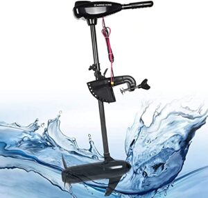Electric Outboard Trolling Motor 12V 80lb Electric Fishing Boat Engine Brush Motor 800W 1850kg Traction for Dinghies Inflatable kayak Fishing Boats in Freshwater & Saltwate
