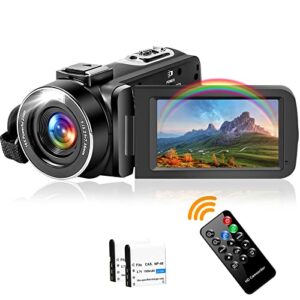 DREANNI Camcorder Video Camera 2.7K 42MP 18X Digital Zoom Camera Recorder 3.0 Inch LCD Screen Vlogging Camera For YouTube with Remote Controller