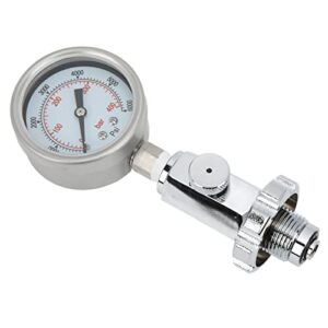 Accurate Scuba Pressure Gauge 0-400 bar Diving Cylinder Tester Transparent Dial for DIN Scuba Valve