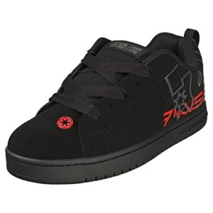 DC Shoes Star Wars CT Graffik Mens Skate Trainers in Black Grey Red - 8.5 UK