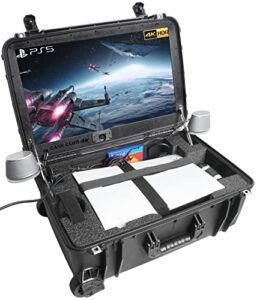 Case Club PlayStation 5 4K Portable Gaming Station with Built-in 24" 4K Monitor