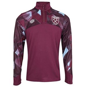Umbro 2022-2023 West Ham Warm Up Quarter Zip (Grape Wine)