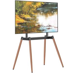 RFIVER Easel TV Tripod Stand for 32-75 Inch LED LCD OLED Screen up to 60 kg - Height Adjustable Studio Display TV Stand with 4 Legs Stand - Max VESA 660x400mm - Brow