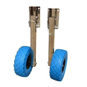 TFCFL Stainless Steel Boat Launching Wheels Inflatable Dinghy Wheels Transom Wheels