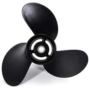 LUDROP Outboard Motor Propeller 3B2-64515-0 Outboard Propeller/Fit For Tohatsu/Fit For Nissan/Fit For Mercury 8-9.8Hp R-Rotation Aluminum Alloy 3 Blades 12 Spline Tooth