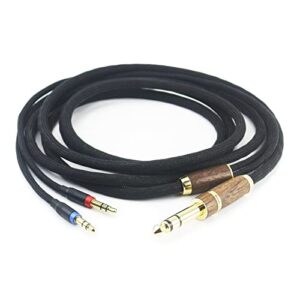 NewFantasia 10ft 6N OCC Copper Silver Plated Upgrade Audio Cable 3.5mm Male and 6.35mm Adapter Compatible with Hifiman Sundara