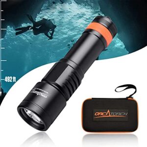 ORCATORCH D700 Diving Light 1700 Lumens Diving Torch 492ft Deep Underwater Scuba Dive Torch with 21700 Large Battery            [Energy Class A+++]