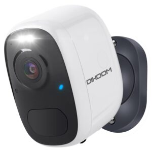 DIHOOM 2K Security Camera Outdoor Wireless Battery Operated