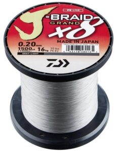 Daiwa J-Braid Grand X8 0.20 mm-1350 m Grey-Ligh