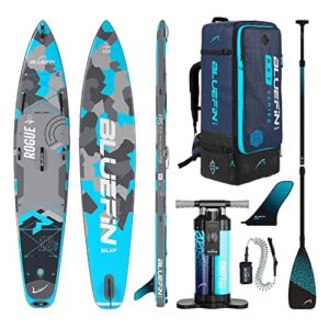 Bluefin SUP Rogue 12'6 Stand Up Paddle Board Touring Inflatable Paddleboard Touring SUP kit with carbon paddle Stand Up Paddle Board SUP Race Accessories included Portable & Travel Safe