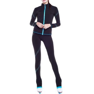 Youthful flying Kids Girls Ice Skating Training Jackets and Pants Set with Rhinestones