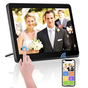 MELCAM Wifi Digital Photo Frame 8 inch with 16GB Storage Digital Picture Frame IPS Touch Screen Auto-rotate Easy Setup Share Photos or Videos via Free APP and Email