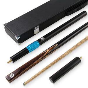 PRO147 TIGER 2pc Multi Splice Snooker Pool Cue Set with 3 SLOT Hard Case