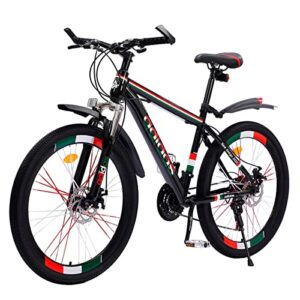 CNOPT MACTEP Mountain Bike 21 Speed Full Suspension Mountain Bike 26 Inch Unisex Adult Bike Dual disc brakes Mountain Bicycle