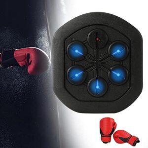 Adults Electronic Boxing Practice Wall Target Boxing Machine Strength Tester with Boxing Gloves Punching Bag Training Equipment Boxing Mat Music Speed Hand Eye Reaction Coordinatio