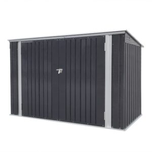 Outdoor Shed Garden Storage Box Shed Bike Metal Pent Tool Shed House Galvanized Steel Can Put 3-4 Bicycles