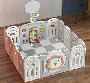 Adventure Lion Plastic Baby Playpen with Activity Panel