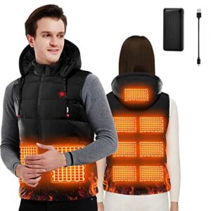 ROUDJER Heated Vest for Women and Men with 20000mAH Power Bank Pack