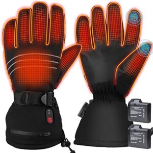 JEMULICE Heated Gloves - Rechargeable 7.4V 3200mAH Battery Electric Hand Warmers Heating Gloves for Men Women