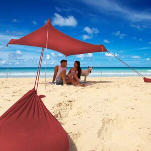 Otentik Nano Plus Sunshade for Beach or Outdoors - Sun Canopy - Beach Shelter - Sail Canopy - Sun Awning With 4 Poles