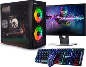 Veno Scorp Budget Gaming PC 22” Bundle Intel Core i3-8GB RAM - 500GB HDD – GT 710 2GB Nova ARGB Gaming Case - WINDOWS 1