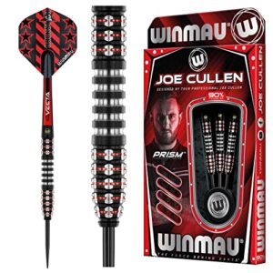 WINMAU Joe Cullen Ignition 21 Gram Professional Steeltip Tungsten Darts Set with Flights and Stems (Shafts)