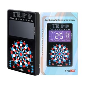 CyeeLife Electronic Dartboard Scorer For Steel DartBoard with 34 Games and 1-8 players
