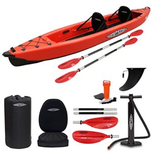 Conwy Kayak Padarn Two Person Inflatable Kayak - Double Drop Stitch Canoe For River