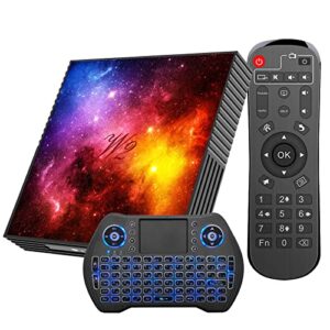 Android TV Box Android 11.0 4GB RAM 128GB ROM 2022 Upgraded Chipset Amlogic S905W2 Smart TV Box 2.4G/5G Dual WiFi Bluetooth 4.2