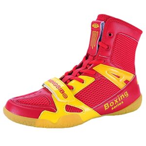 Men's Boxing Shoes Kids Adult Gym Squat Boots Lightweight Breathable Non-Slip Indoor Sneakers